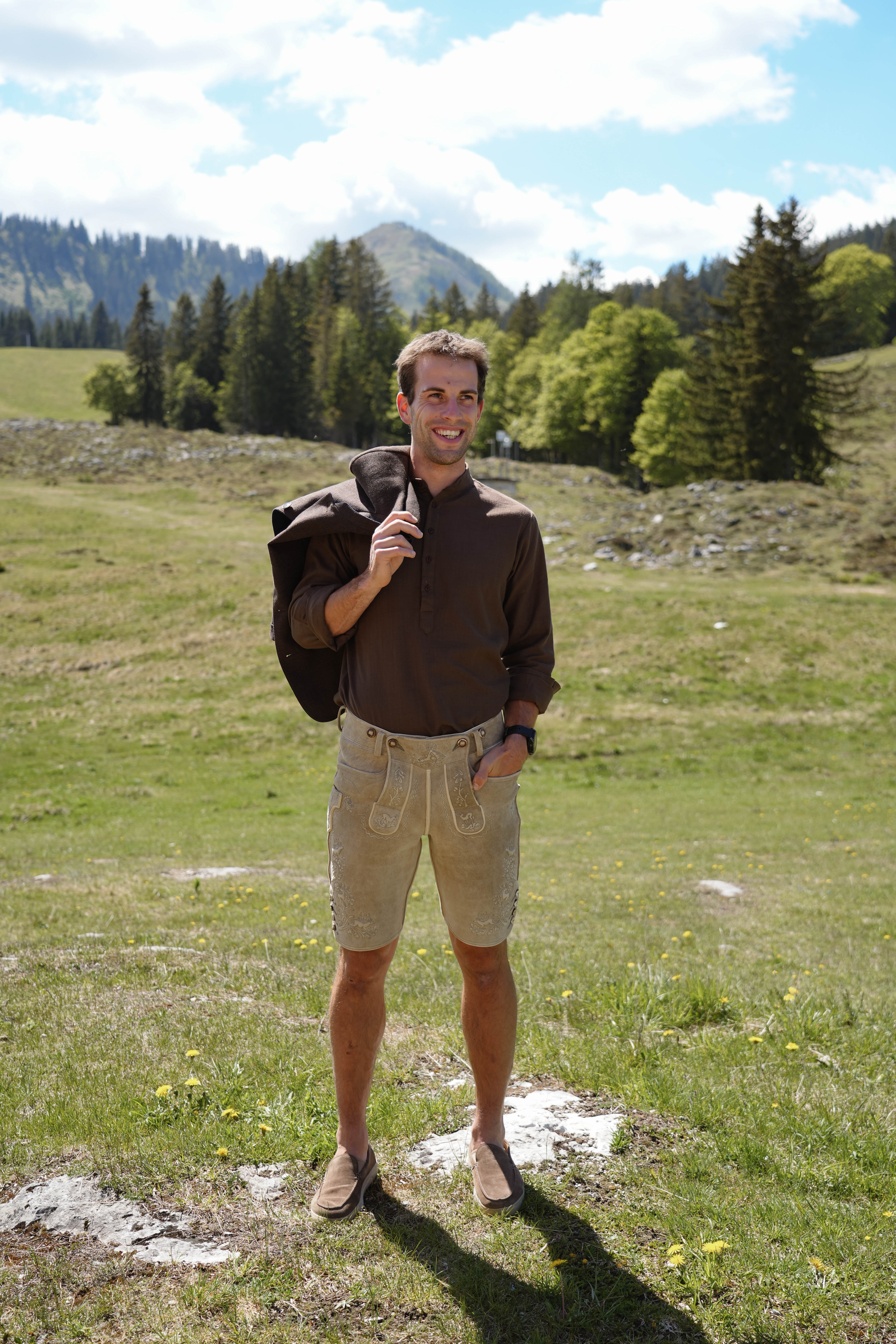 Lederhose Tauern Hirsch von Meindl 