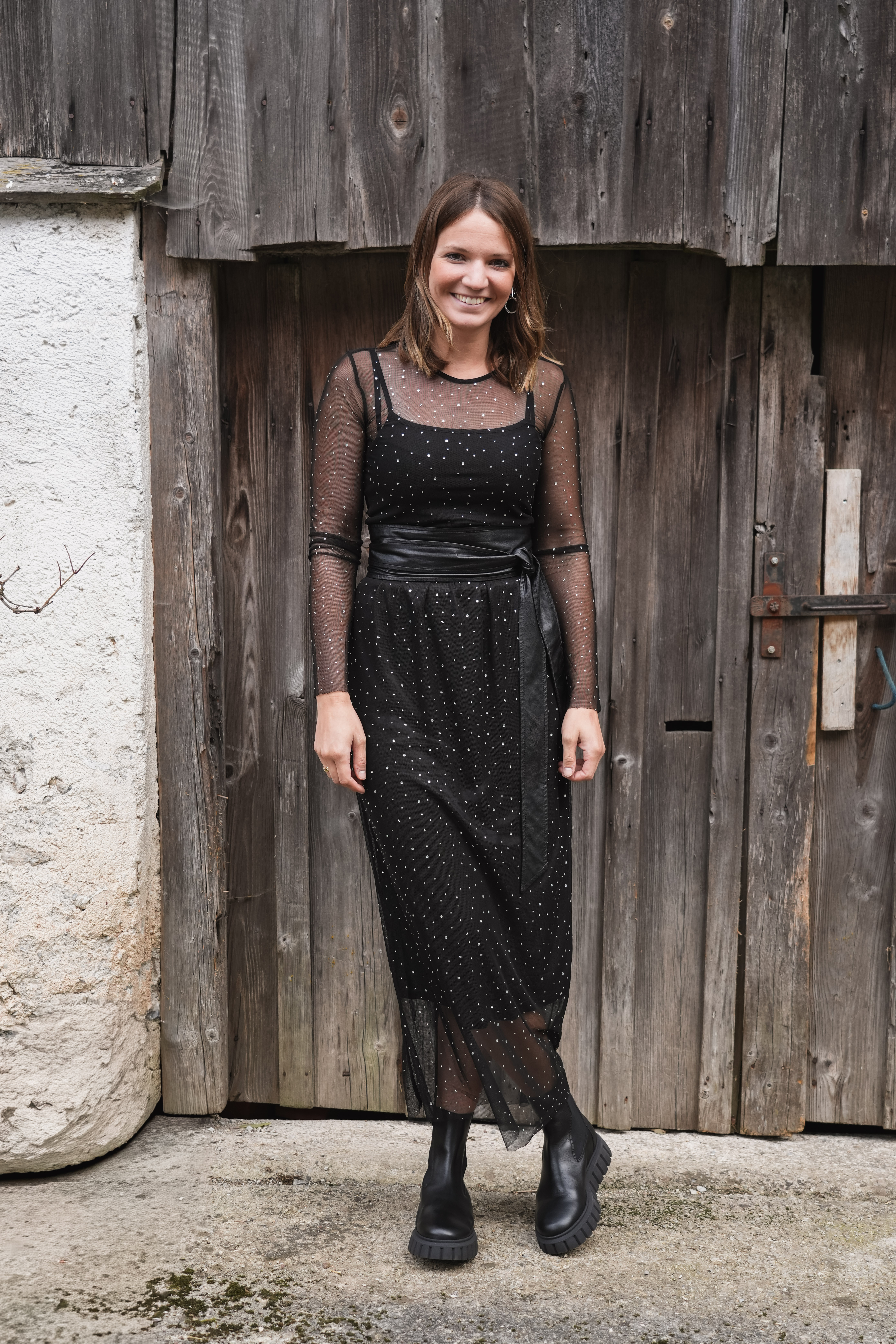 Rock Kastinna mit Glitzer-Mesh von Kaffe