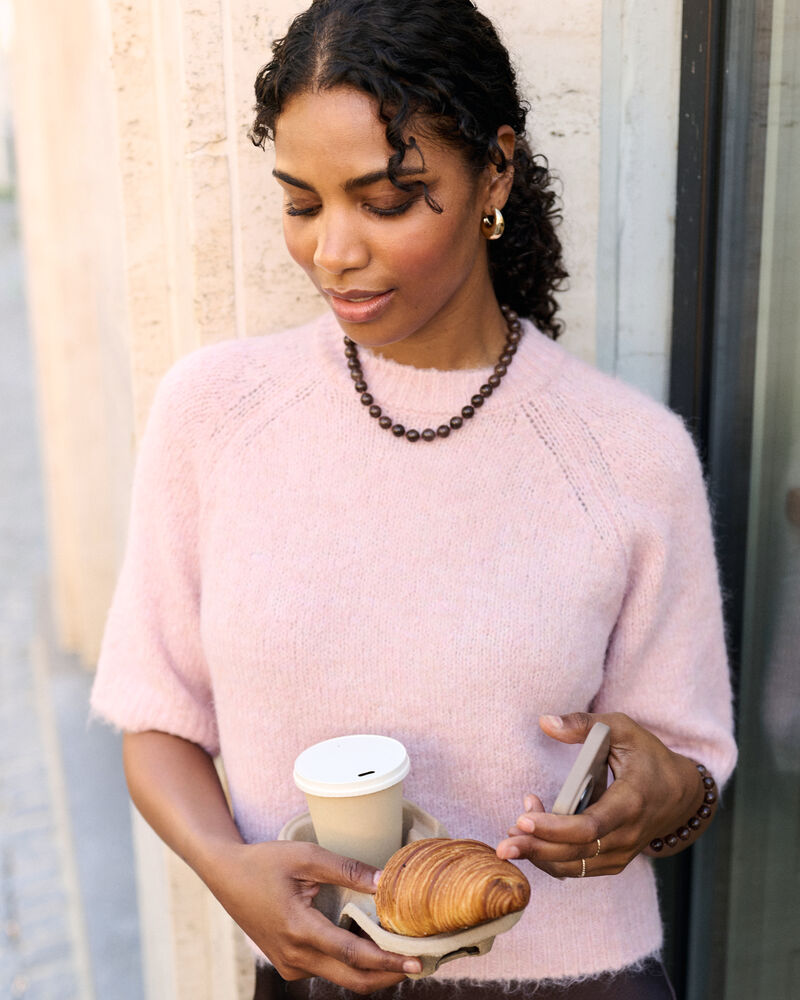 KAemilie Cropped Knit Pullover