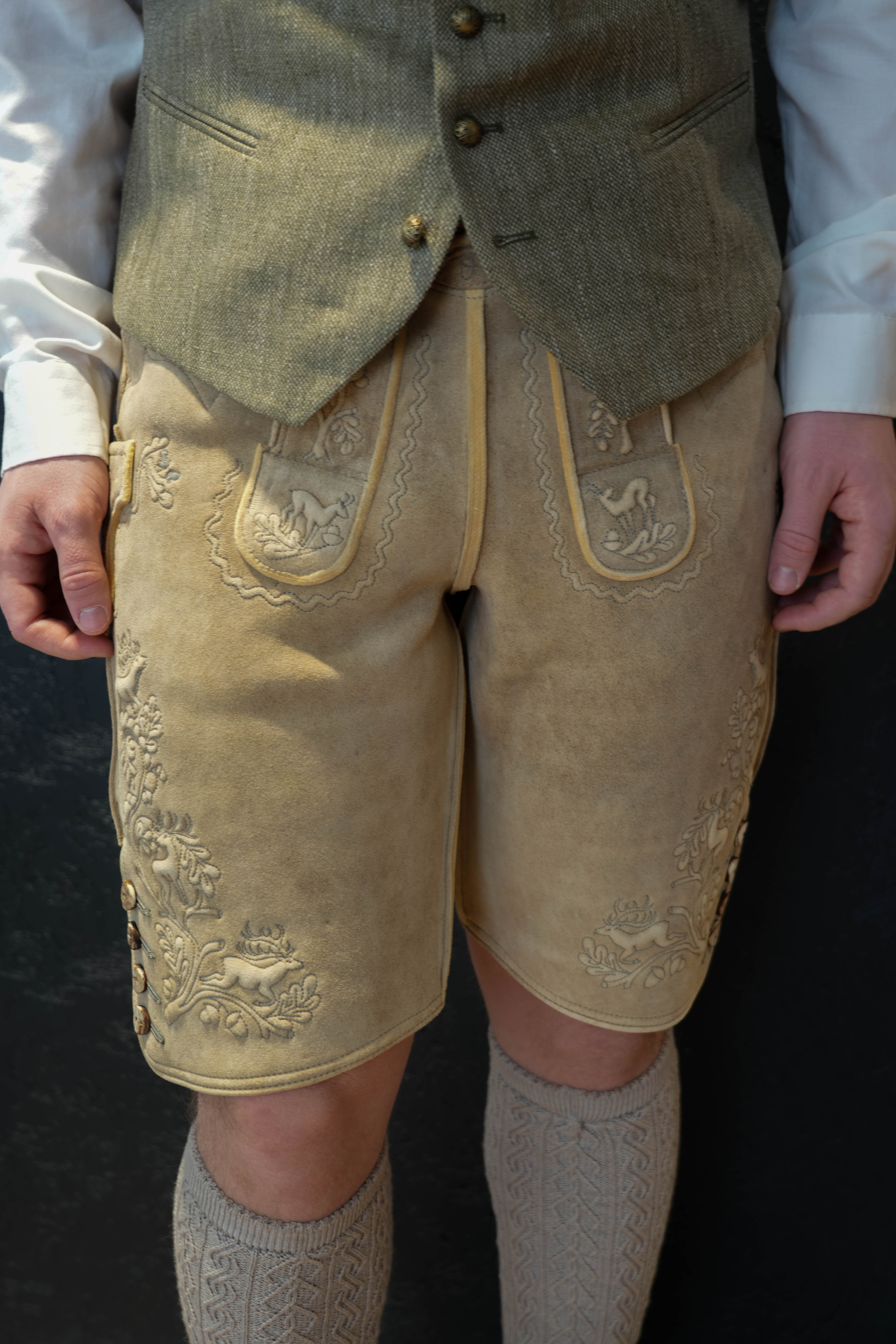 Lederhose Tauern Hirsch von Meindl 