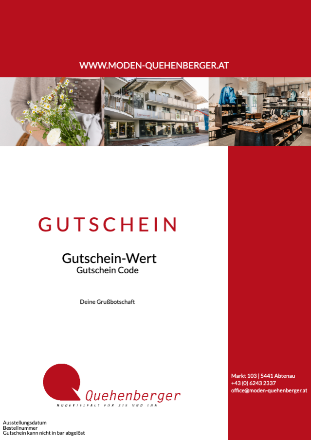Geschenkgutschein - Webshop